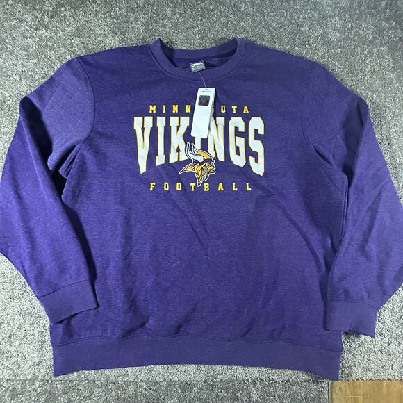 Minnesota Vikings Mens XL Sweatshirt Crewneck Lightweight CSA - Picture 2 of 13